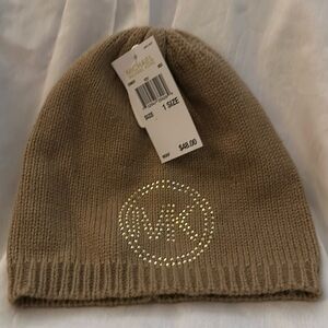 NWT Michael Kors Brown Knit Hat